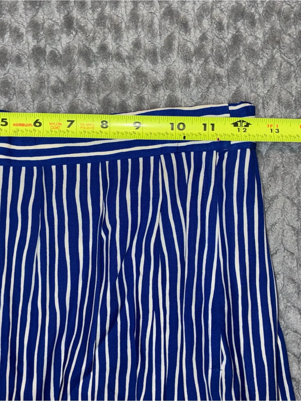 Vintage Pendleton Royal Blue and White Vertical Stripe Maxi Skirt Size 4 P
